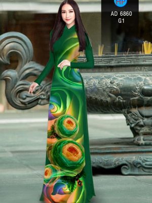 Vải áo dài hoa in 3D mới ra AD 6860 21 vai ao dai hoa van da dang 166974