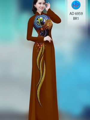 Vải áo dài hoa văn kiểu mới AD 6959 29 vai ao dai hoa van dam tham 530105