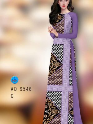 Vải áo dài hoa văn mới ra AD 9546 25 vai ao dai hoa van dang hot 178091