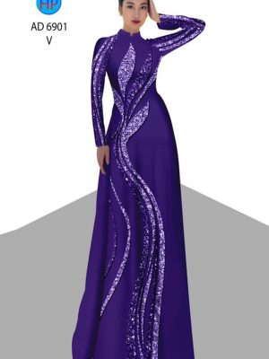 Vải áo dài hoa văn mới ra AD 6901 35 vai ao dai hoa van dang hot 78786