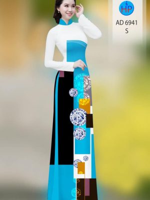 Vải áo dài hoa văn kiểu mới AD 6941 32 vai ao dai hoa van dep 602135