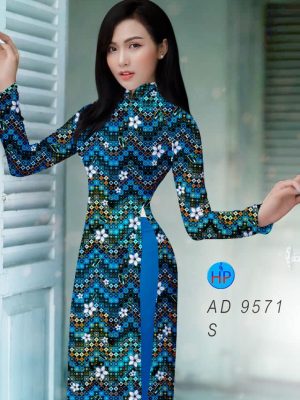 Vải áo dài hoa văn đều kiểu mới AD 9571 31 vai ao dai hoa van deu da dang 1535226