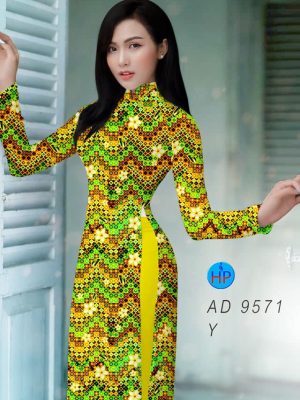 Vải áo dài hoa văn đều kiểu mới AD 9571 22 vai ao dai hoa van deu dang hot 735156
