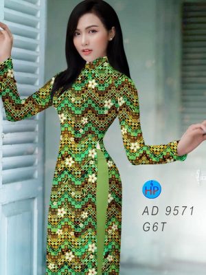 Vải áo dài hoa văn đều kiểu mới AD 9571 26 vai ao dai hoa van deu gia tot 235297