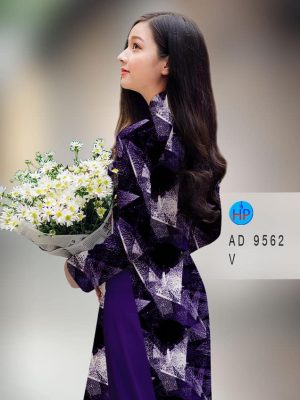 Vải áo dài hoa văn kiểu mới AD 9562 30 vai ao dai hoa van deu thanh lich 595226