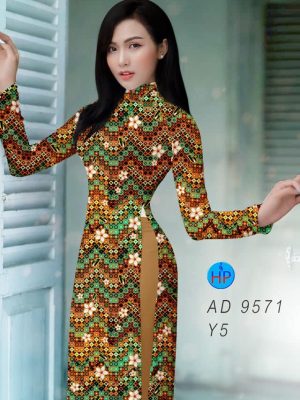 Vải áo dài hoa văn đều kiểu mới AD 9571 37 vai ao dai hoa van deu thuot tha 183540