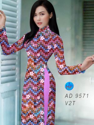 Vải áo dài hoa văn đều kiểu mới AD 9571 21 vai ao dai hoa van deu ua chuong 123589