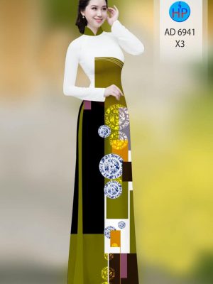 Vải áo dài hoa văn kiểu mới AD 6941 24 vai ao dai hoa van doc dao 002157