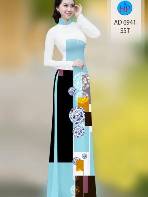 Vải áo dài hoa văn kiểu mới AD 6941 30 vai ao dai hoa van doc dao 402192
