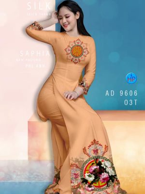 Vải áo dài hoa in 3D kiểu mới AD 9606 32 vai ao dai hoa van doc dao duoc tim nhieu 1756193