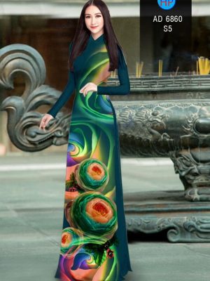 Vải áo dài hoa in 3D mới ra AD 6860 32 vai ao dai hoa van duoc chon nhieu 136948