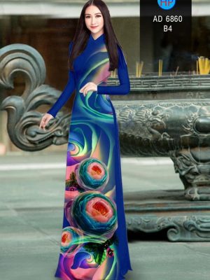 Vải áo dài hoa in 3D mới ra AD 6860 22 vai ao dai hoa van duoc tim nhieu 1669275