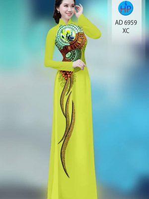 Vải áo dài hoa văn kiểu mới AD 6959 32 vai ao dai hoa van duoc tim nhieu 230179