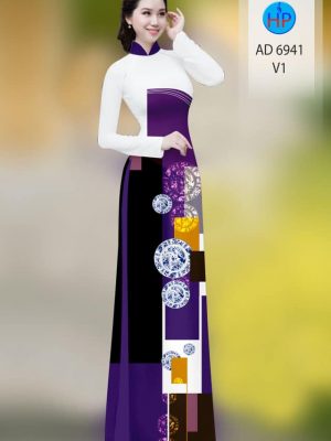 Vải áo dài hoa văn kiểu mới AD 6941 23 vai ao dai hoa van gia tot 102254
