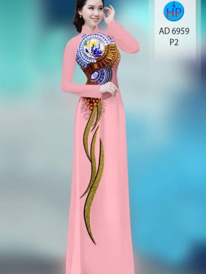 Vải áo dài hoa văn kiểu mới AD 6959 33 vai ao dai hoa van mau moi 13070