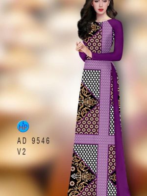 Vải áo dài hoa văn mới ra AD 9546 34 vai ao dai hoa van mau moi 58047