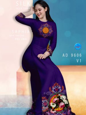 Vải áo dài hoa in 3D kiểu mới AD 9606 31 vai ao dai hoa van rat duyen da dang 1956172