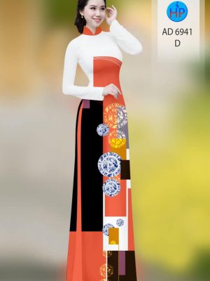 Vải áo dài hoa văn kiểu mới AD 6941 28 vai ao dai hoa van thanh lich 1802290