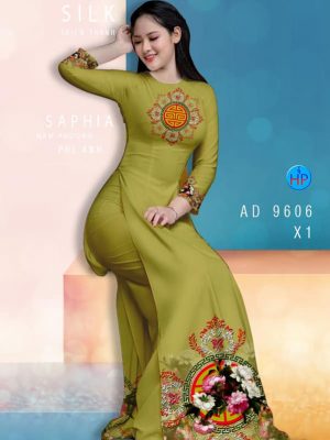 Vải áo dài hoa in 3D kiểu mới AD 9606 24 vai ao dai hoa van ton dang ngoc ua thich 2056234