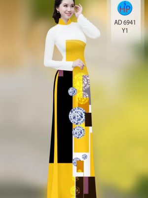 Vải áo dài hoa văn kiểu mới AD 6941 36 vai ao dai hoa van ua chuong 402210