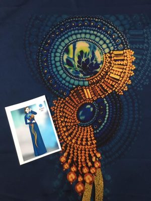 Vải áo dài hoa văn kiểu mới AD 6959 40 vai ao dai hoa van vua in mau moi 31915