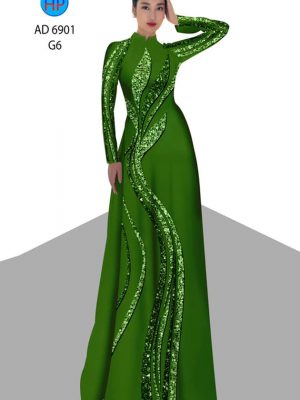 Vải áo dài hoa văn kiểu mới AD 6901 37 vai ao dai hoa van vua ra 13815