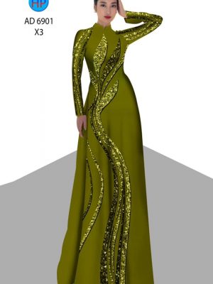 Vải áo dài hoa văn kiểu mới AD 6901 23 vai ao dai hoa van vua ra 381120
