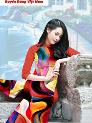 Vải áo dài hoa văn mới ra AD T7203 13 vai ao dai lap the 3