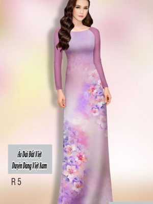 Vải áo dài hoa in 3D kiểu mới AD H14422 31 vao ao dai hoa doc than dep 1568259