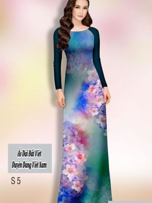Vải áo dài hoa in 3D kiểu mới AD H14422 27 vao ao dai hoa doc than dep 268203