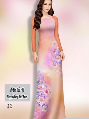 Vải áo dài hoa in 3D kiểu mới AD H14422 30 vao ao dai hoa doc than gia tot 196828