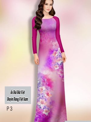 Vải áo dài hoa in 3D kiểu mới AD H14422 36 vao ao dai hoa doc than long lanh 368108