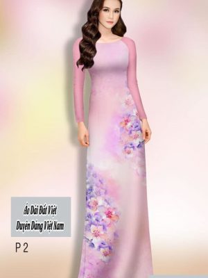 Vải áo dài hoa in 3D kiểu mới AD H14422 34 vao ao dai hoa doc than vua ra 1168258