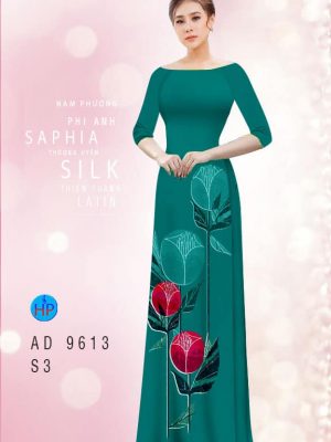 1594005335 316 Vai ao dai hoa tulip 3D thiet ke 2020 AD
