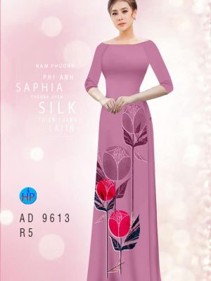 1594005335 911 Vai ao dai hoa tulip 3D thiet ke 2020 AD