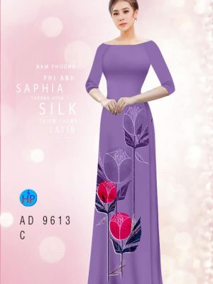 1594005335 986 Vai ao dai hoa tulip 3D thiet ke 2020 AD
