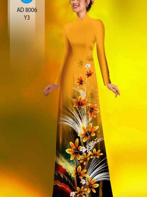 Vải áo dài hoa in 3D kiểu mới AD 8006 24 1594091615 220 Vai ao dai hoa in 3D kieu moi AD 8006