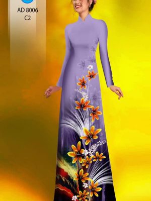 Vải áo dài hoa in 3D kiểu mới AD 8006 23 1594091615 559 Vai ao dai hoa in 3D kieu moi AD 8006