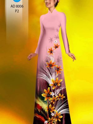 Vải áo dài hoa in 3D kiểu mới AD 8006 25 1594091615 745 Vai ao dai hoa in 3D kieu moi AD 8006