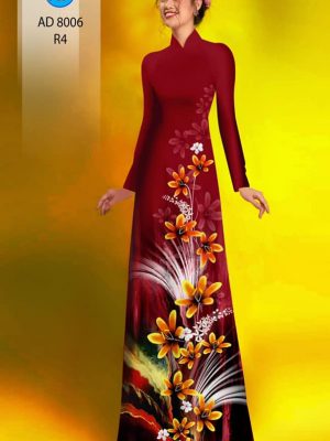Vải áo dài hoa in 3D kiểu mới AD 8006 29 1594091616 393 Vai ao dai hoa in 3D kieu moi AD 8006