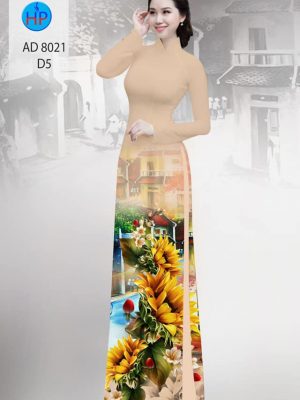 Vải áo dài hoa hướng dương kiểu mới AD 8021 21 1594719239 377 Vai ao dai hoa huong duong kieu moi AD 8021
