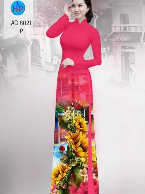 Vải áo dài hoa hướng dương kiểu mới AD 8021 24 1594719240 632 Vai ao dai hoa huong duong kieu moi AD 8021
