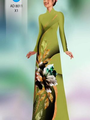 Vải áo dài hoa in 3D kiểu mới AD 8011 25 1594869871 148 Vai ao dai hoa in 3D kieu moi AD 8011
