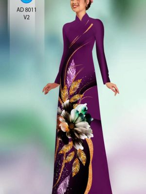 Vải áo dài hoa in 3D kiểu mới AD 8011 28 1594869871 437 Vai ao dai hoa in 3D kieu moi AD 8011