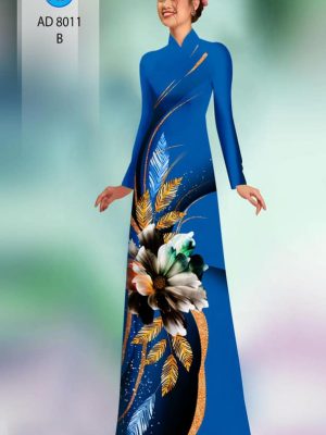 Vải áo dài hoa in 3D kiểu mới AD 8011 24 1594869871 602 Vai ao dai hoa in 3D kieu moi AD 8011