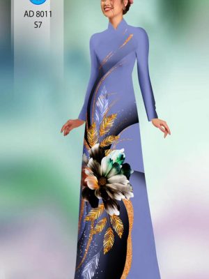 Vải áo dài hoa in 3D kiểu mới AD 8011 23 1594869871 973 Vai ao dai hoa in 3D kieu moi AD 8011