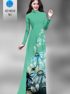 Vải áo dài hoa cúc kiểu mới AD 8024 27 1594972159 840 Vai ao dai hoa cuc thiet ke 2020 AD 8024