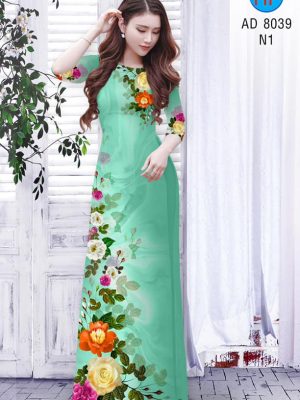Vải áo dài hoa hồng kiểu mới AD 8039 30 1594975051 383 Vai ao dai hoa hong kieu moi AD 8039