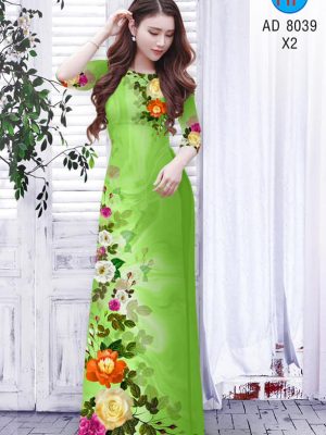 Vải áo dài hoa hồng kiểu mới AD 8039 35 1594975052 541 Vai ao dai hoa hong kieu moi AD 8039