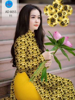 Vải áo dài hoa nhí mới ra AD 8055 31 1595041170 64 Vai ao dai hoa nhi moi ra AD 8055